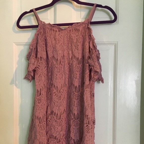 Off the shoulder mauve dress - Picture 2 of 4